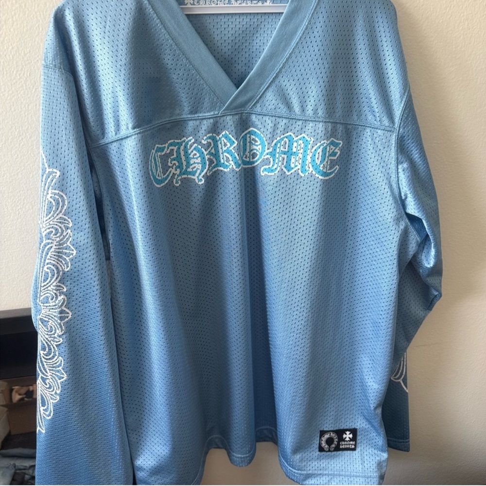 Chrome Hearts Light Blue Perforated Jersey